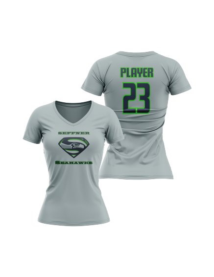 Seffner Seahawks Women's Sub Dye Jerseys Am / Grey / Short Sleeve