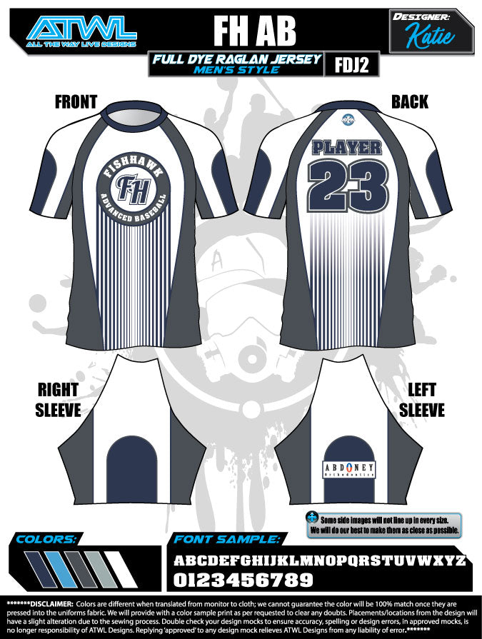 All The Way Live Designs East Bay Spring 2023 Baseball Jerseys YL