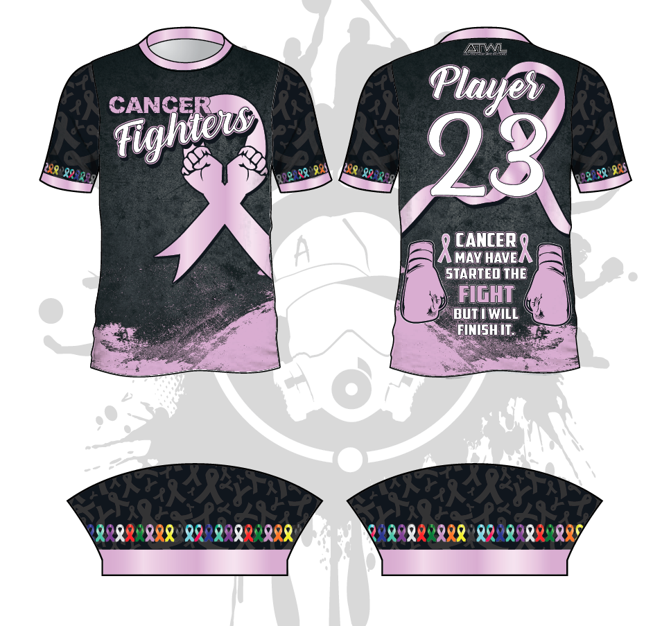 OA Apparel Breast Cancer Awareness - Fight Club - Short Sleeve Jersey - Black (Customized Buy-In) YL