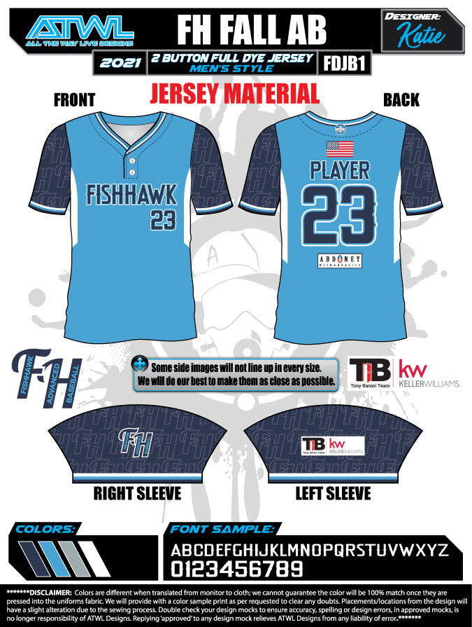 All The Way Live Designs East Bay Spring 2023 Baseball Jerseys YL