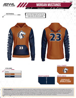 Load image into Gallery viewer, Morgan Mustangs Texas Orange Full Dye Hoodie