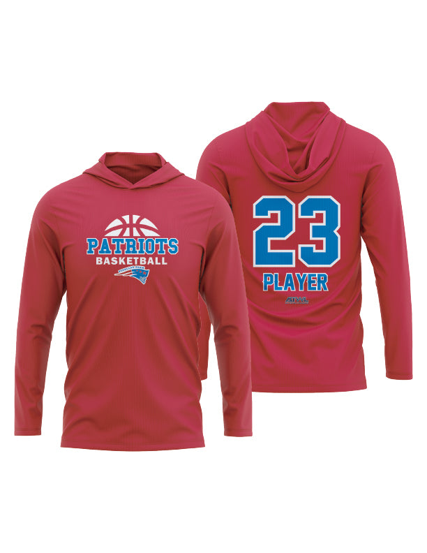 Pinellas Park Patriots hooded Long Sleeve Jersey