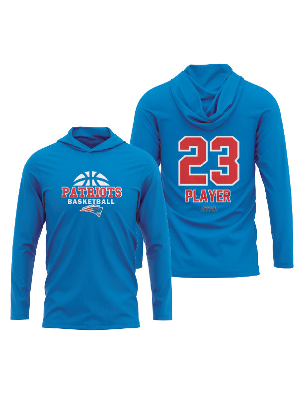 Pinellas Park Patriots hooded Long Sleeve Jersey