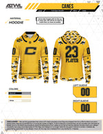 Load image into Gallery viewer, Canes Baseball Gold Digi Camo Full Dye Hoodie
