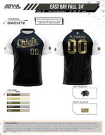 Load image into Gallery viewer, East Bay Chiefs 2024 Black Raglan  Men&#39;s Jersey
