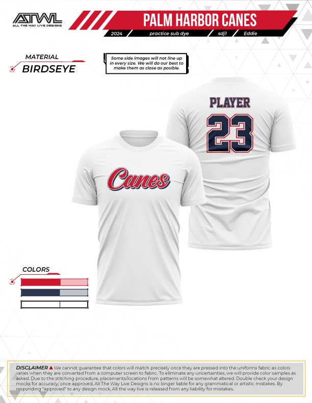 Ph Canes Practice Men's Sub Dye Jersey