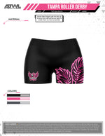 Load image into Gallery viewer, Tampa Roller Derby womens cut  compression Full Dye Shorts
