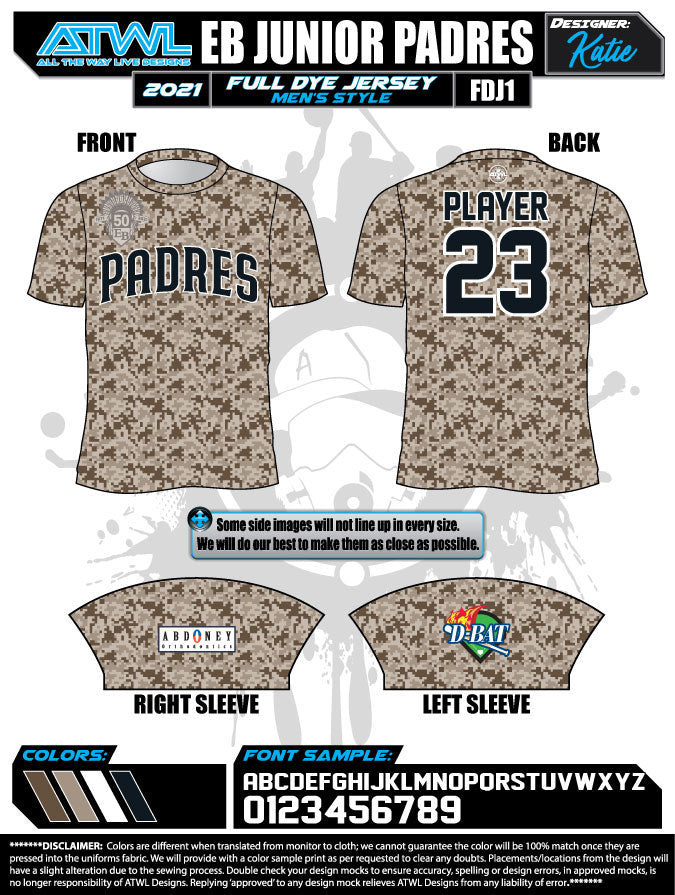 East Bay Spring 2021 Baseball Jerseys – All The Way Live Designs