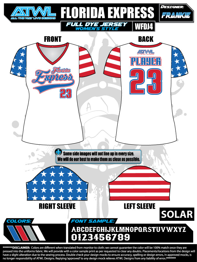 Florida Express Women's Full Dye Jersey